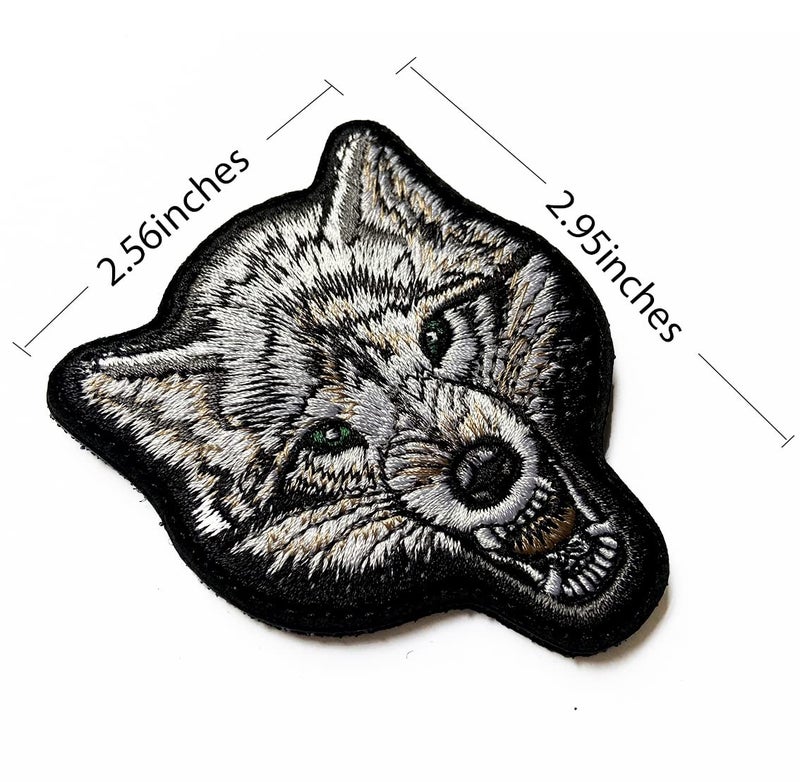 EHOPE Wolf Patch Embroidered Armbands Badges Patch Hook & Loop Patches 2.95" x 2.56" Sized - Image 3
